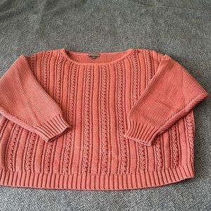 J crew Point Sur cable front sweater. Size M.